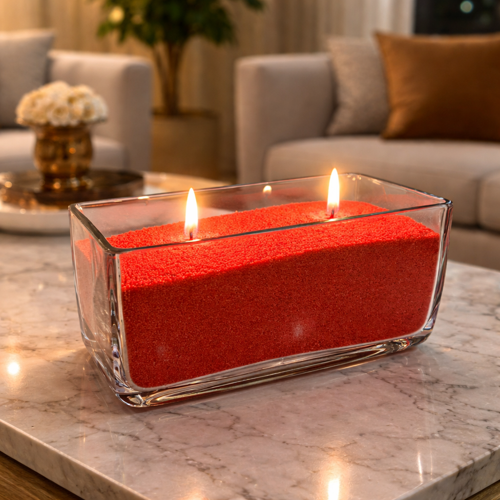 Candela Perle di Cera rosse