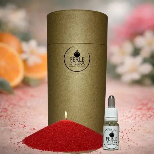 Perle di Cera rosse ed essenza c'est chic
