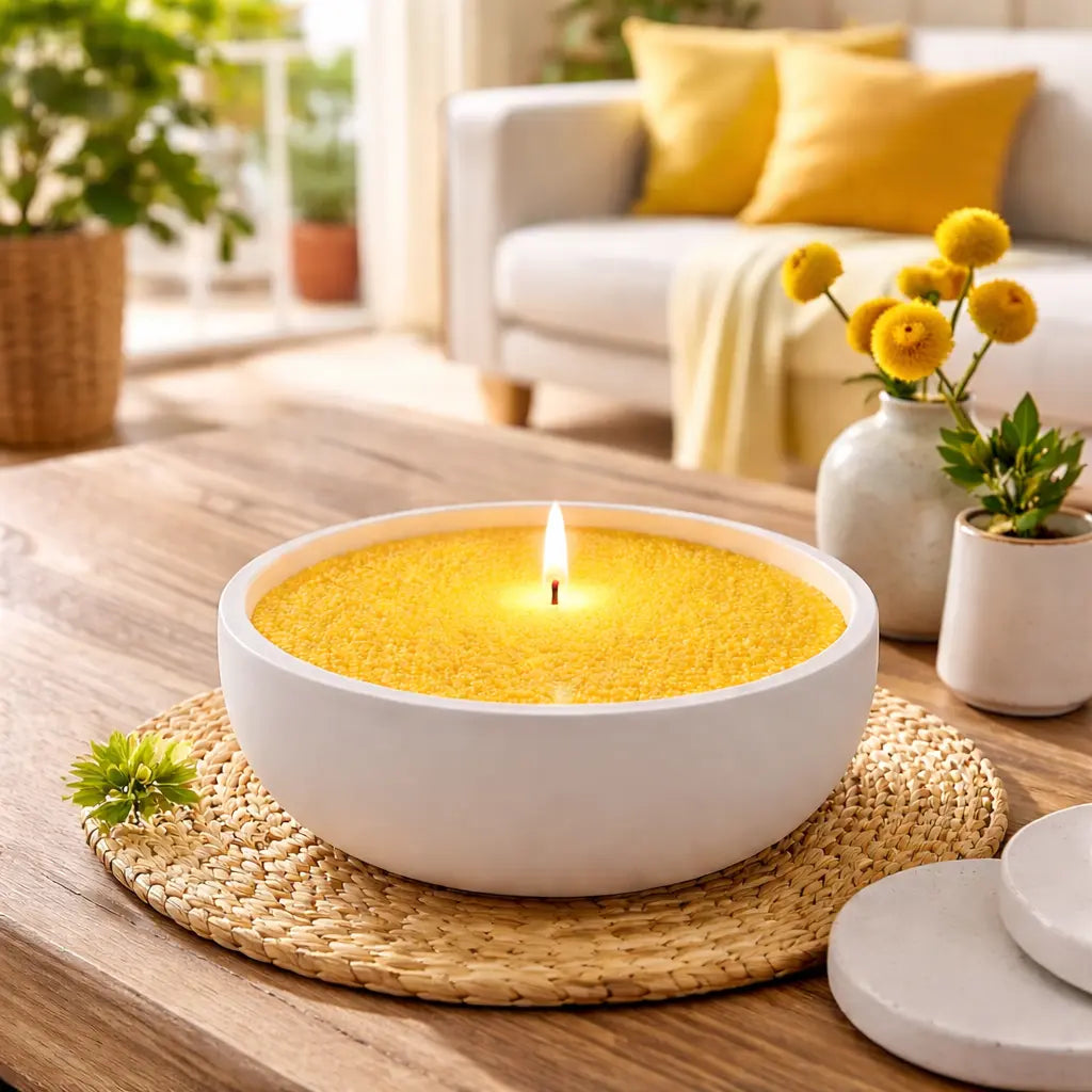 Candela perle di Cera gialle