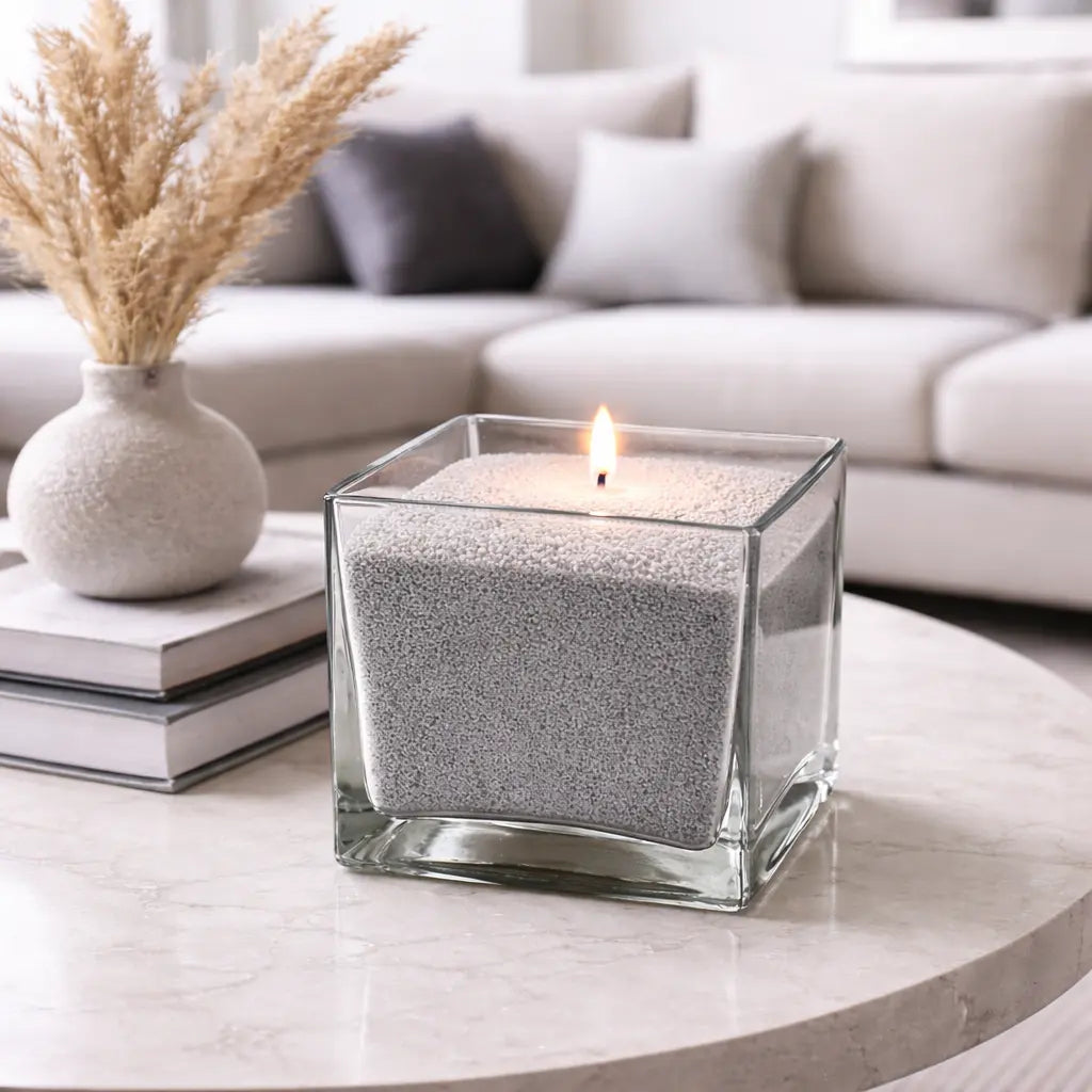Candela Perle di cera Grigio