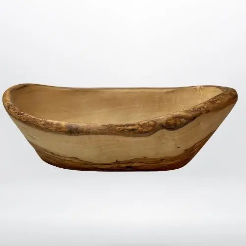 Ciotola ovale in legno artigianale