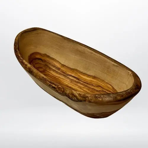 Ciotola ovale in legno artigianale