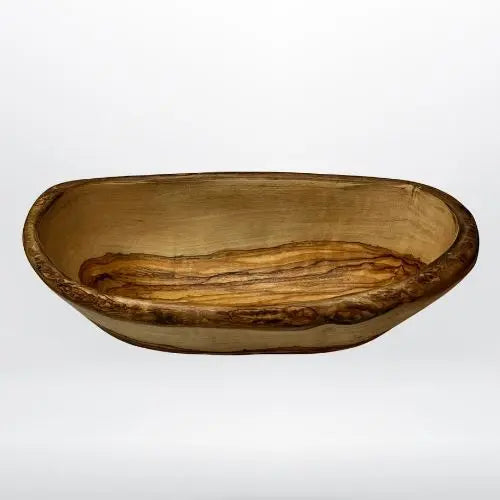 Ciotola ovale in legno artigianale