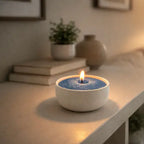 Candela perle di cera Blu