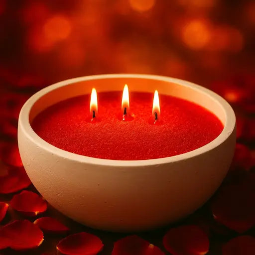 Candela Perle di Cera rosse