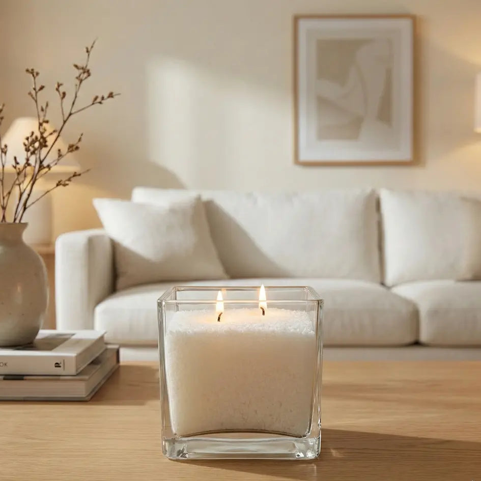 Candela bianca Luce quadrata