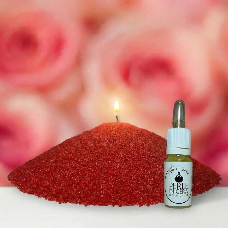 Candela profumata rossa note di cuore